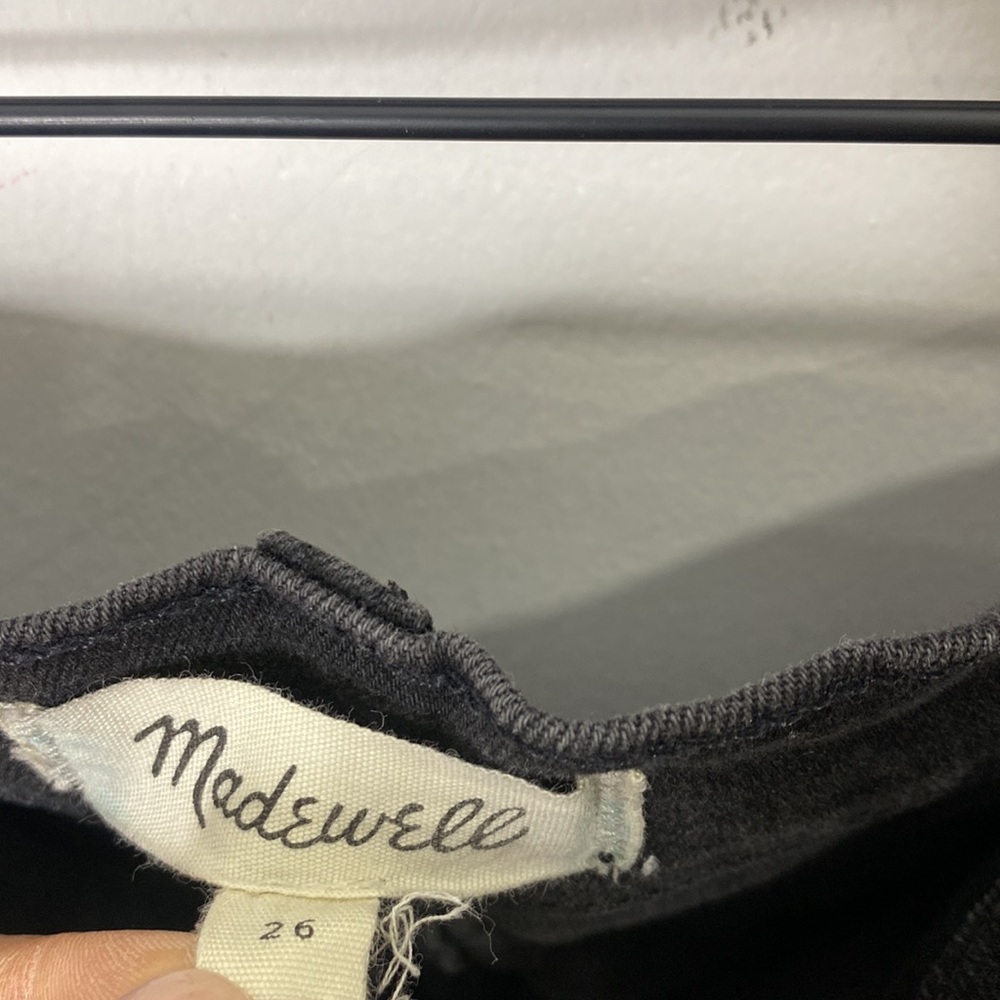 Madewell Stretch Denim Straight Mini Skirt in Black Frost: Button-Front Edition - Picture 5 of 8
